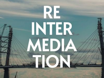 A bridge being built with the word reintermediation overlayed.