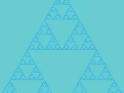 A koch triangle - a three-side infinite mathematical shape that keeps sub-dividing